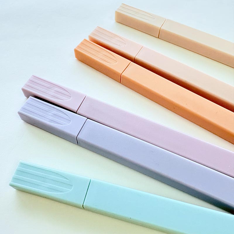 Pastel Highlighters - Set of 6 - No-bleed