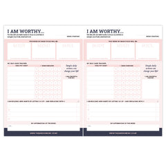 Self-care Habit Tracker - I Am Worthy (PDF)